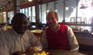 Fabrice Muvundja (left) and John Selker (right) in Rotterdam, March 2015